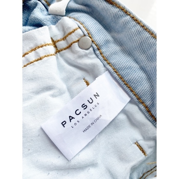 Pacsun Eco Hopper Patch Straight Leg High Rise Baddie Mom Jeans - Picture 8 of 9